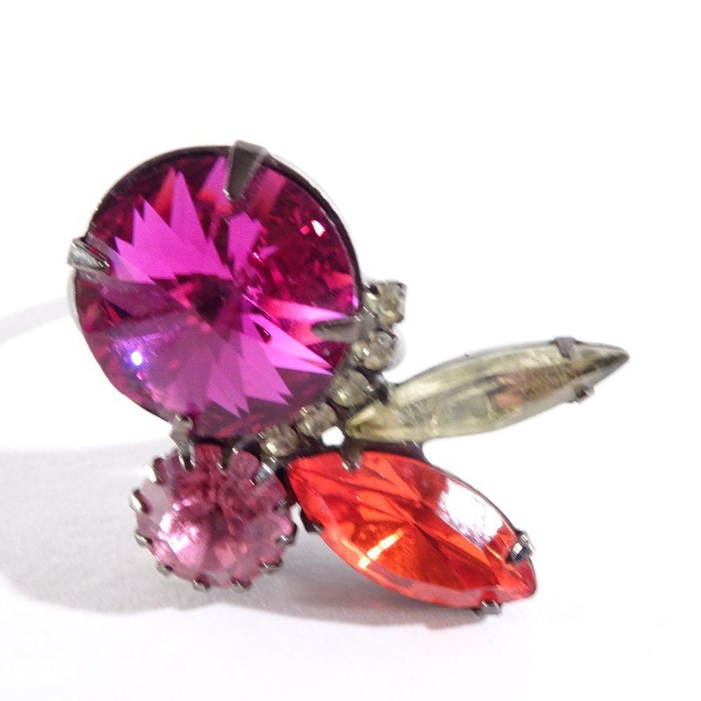 Joomi Lim Neon Crystal Pretty Bijoux Ring Cocktail Ring Sz 6 NWOT 135
